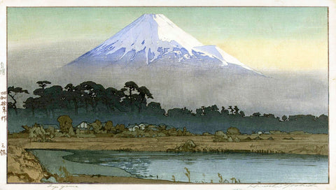 Fujiyama (First Light of the Sun) - Yoshida Hiroshi - Ukiyo-e Woodblock Print Art Painting - Framed Prints