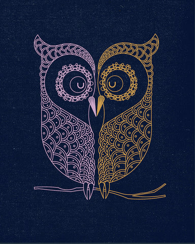 Best Gift for Valentines Day - Owl Love - Large Art Prints by Sina Irani
