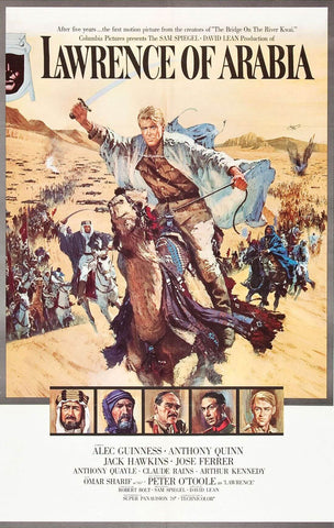 Lawrence of Arabia (1962) – Peter O'Toole – Hollywood Classic English Movie Poster - Framed Prints
