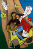 Vespa Scooters To Make Lovers Embrace Each Other , 1989 - Maqbool Fida Husain – Painting - Posters