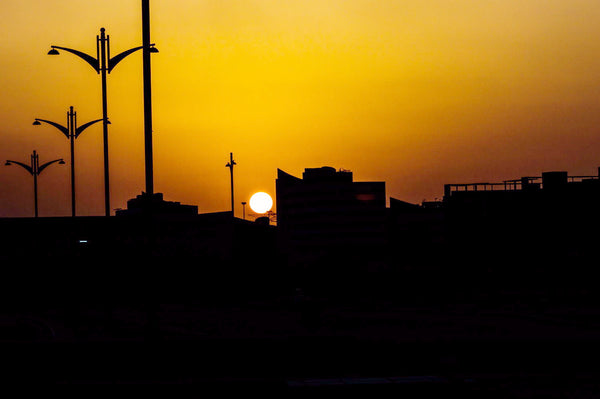 Sunset in Dubai - Framed Prints