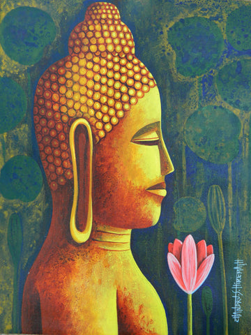 Buddha - Large Art Prints by Chandru S Hiremath