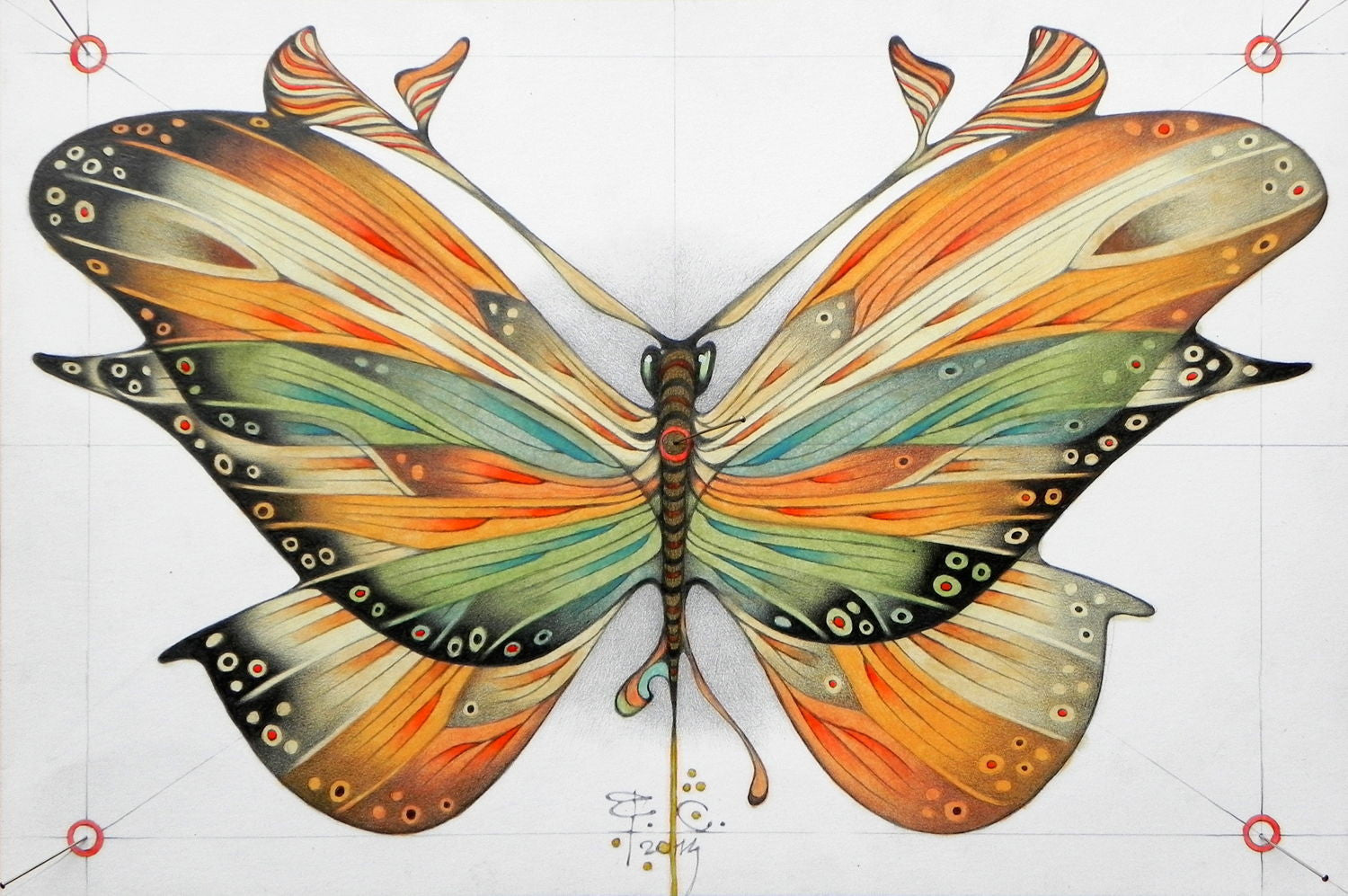 Big Butterfly Digi Digital Stamp - Etsy