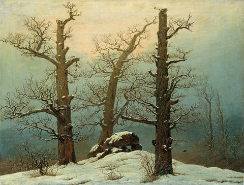 Cairn In Snow - Large Art Prints by Caspar David Friedrich