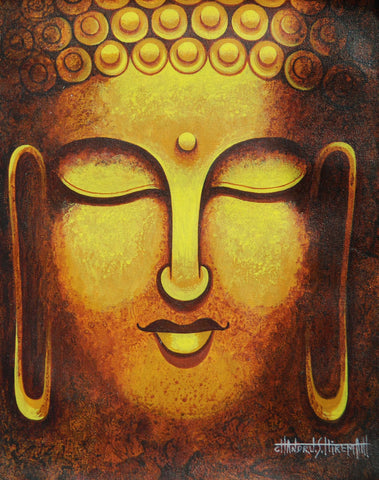 Buddha - Large Art Prints by Chandru S Hiremath