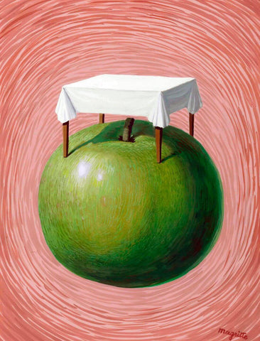 L'homme au chapeau melon (No Border)' Art Print - Rene Magritte