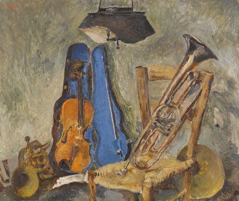 Still Life With Trumpet by Fausto Pirandello