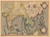 Decorative Vintage World Map - India Orientalis - Jodocus Hondius - 1606 - Framed Prints