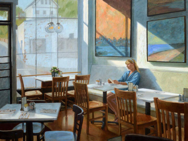 Inside Cafe Heaven (Im Café Himmel) - Paul Schulenburg - Realism Painting - Framed Prints