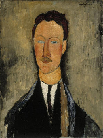Portrait Of The Artist Léopold Survage - Posters by Amedeo Modigliani