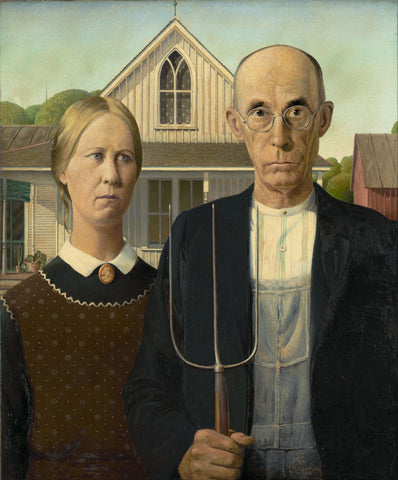 American Gothic - Large Art Prints by Grant Wood