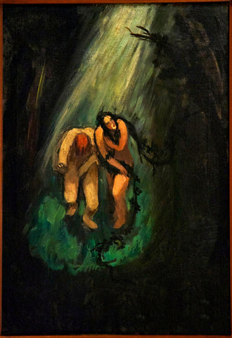 Indian Art - Amrita Sher-Gil - Adam And Eve - Framed Prints by Amrita Sher-Gil