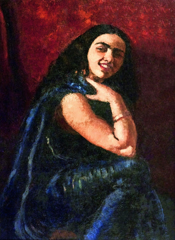 Indian Art - Amrita Sher-Gil - Self Portrait II - Framed Prints by Amrita Sher-Gil