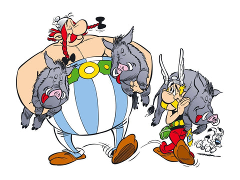 Asterix Obelix And Dogmatix - Boar - Canvas Prints