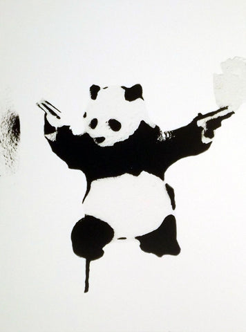 Panda with Guns – Banksy – Pop Art Painting - Art Prints