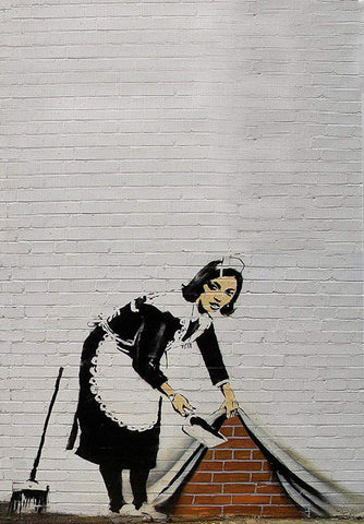 Sweep It Under The Carpet Maid – Banksy – Pop Art Painting - Canvas Prints