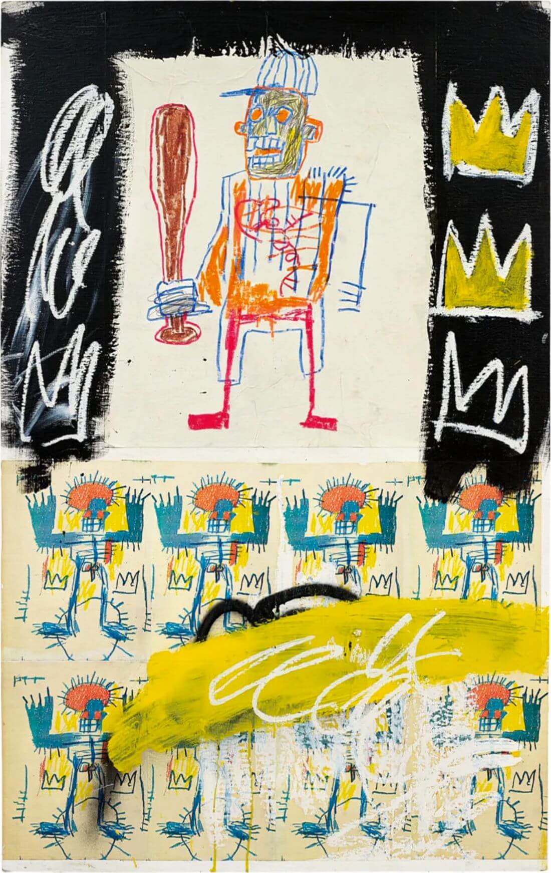 Neron ART - Jean-Michel Basquiat Net Weight 1981 - Original Graffiti Art  Canvas Paintings Hand Painted Reproduction Rolled - 120X100 cm (approx.  48X40 inch) for Wall Decoration …  ASIN: B06XYKQQX3