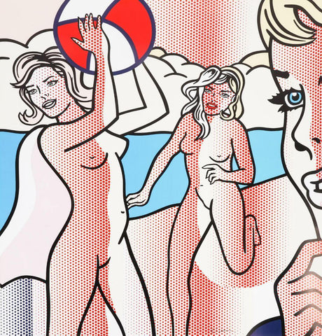 Beach Volleyball - Roy Lichtenstein - Modern Pop Art Painting - Life Size Posters by Roy Lichtenstein