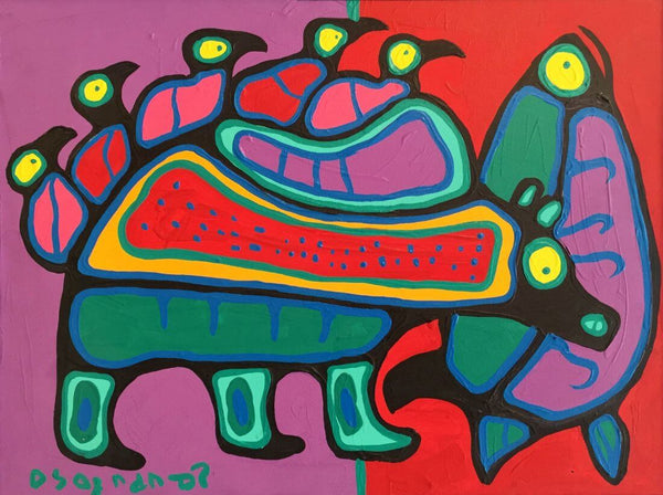 Bear, Fish & Bird - Norval Morrisseau - Contemporary Indigenous Art  Painting by Norval Morrisseau, Buy Posters, Frames, Canvas & Digital Art  Prints