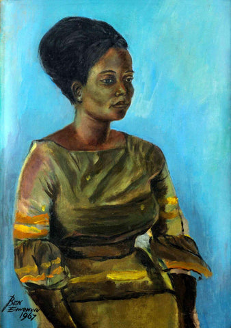 Ben Enwonwu - Potrait of a Lady 1967 - Large Art Prints by Ben Enwonwu