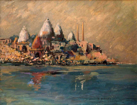 Benaras  - Sayed Haider Raza Painting -Early Works - Posters