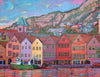 Bergen (Bryggen) Norway Painting - Framed Prints