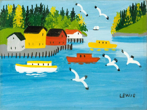 Three Yellow Birds - Maud Lewis - Folk Art Painting - Posters by Maud Lewis, Buy Posters, Frames, Canvas & Digital Art Prints