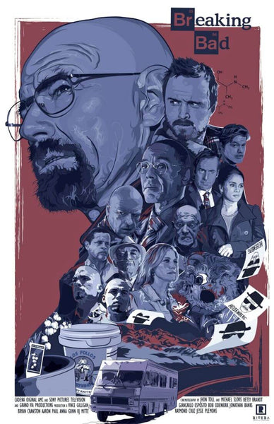 Breaking Bad - Bryan Cranston - Walter White - TV Show Art Poster 6 - Framed Prints