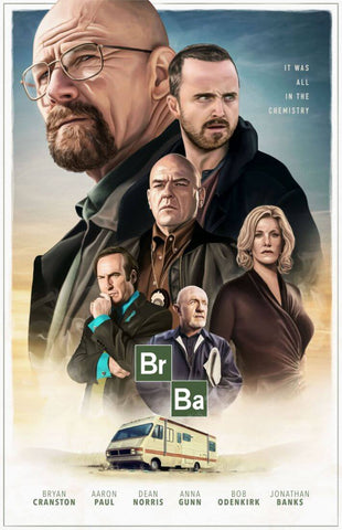 Breaking Bad - Bryan Cranston - Walter White - TV Show Art Poster 7 - Canvas Prints by Tallenge