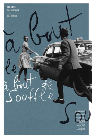 Breathless (A Bout De Souffle) - Jean-Luc Godard - French New Wave Cinema - Art Poster - Art Prints