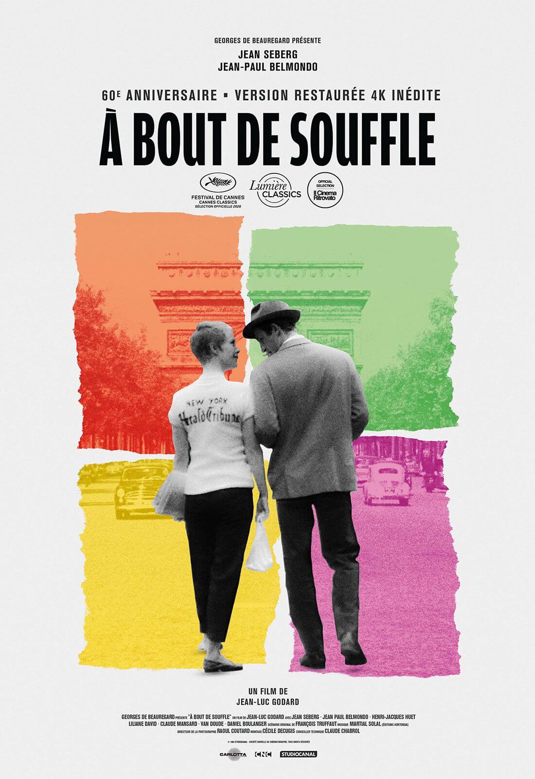 Breathless (A Bout De Souffle) - Jean-Luc Godard - French New Wave Cinema  50th Anniversary Poster - Posters