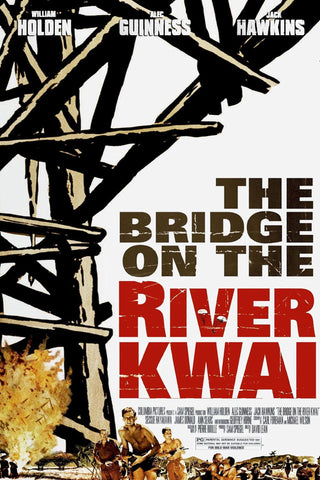 Bridge On The River Kwai - Alec Guiness - Hollywood War Classics Movie Poster - Canvas Prints by Kaiden Thompson