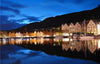 Bryggen Bergen Night - Framed Prints