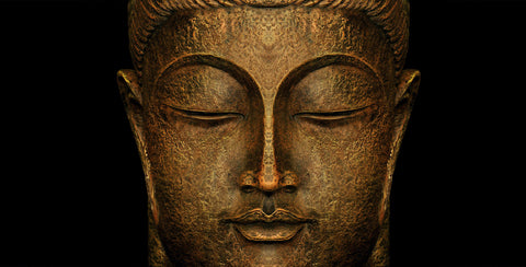 Divine Buddha - Rust Green and Gold by Sina Irani