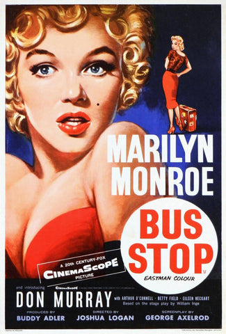 Bus Stop -  Marilyn Monroe - Hollywood English Movie Art Poster - Life Size Posters by Tallenge