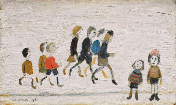 Children Walking - L S Lowry RA - Canvas Prints