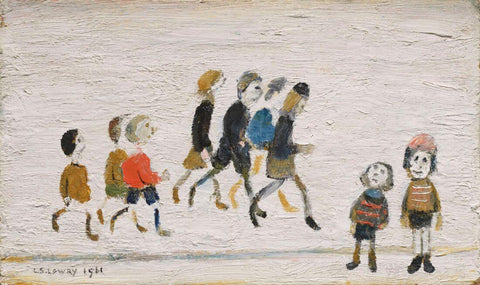 Children Walking - L S Lowry RA - Canvas Prints