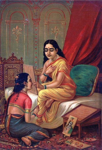 Chitralekha- Raja Ravi Varma Painting - Posters