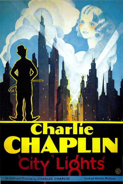 City Lights (1931) - Charlie Chaplin - Hollywood Classics English Movie Poster - Large Art Prints