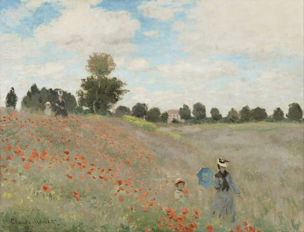 Poppy Field (Champ de pavot) – Claude Monet Painting – \Impressionist Art”. - Framed Prints"