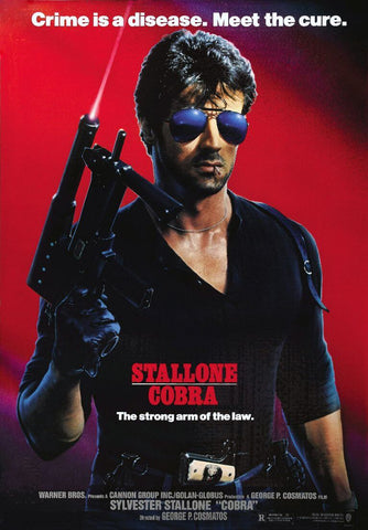 Cobra - Sylvester Sallone - Hollywood English Action Movie Poster - Life Size Posters