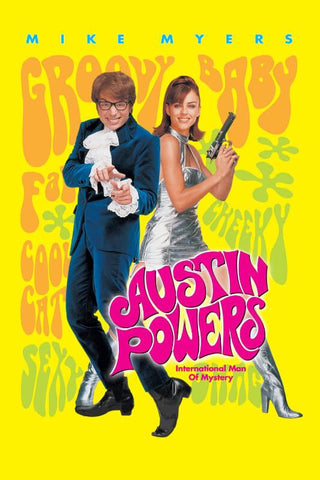 Cult Movie Poster - Austin Powers International Man of Mystery- Mike Myers - Tallenge Hollywood Poster Collection - Canvas Prints by Tallenge Store