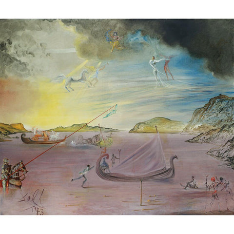 The Galas Of Port Lligat (Las Galas de Port Lligat) – Salvador Dali Painting – Surrealist Art - Framed Prints