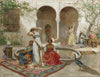 Dancing In The Harem Courtyard  - Fabio Fabbi - Orientalist Art Painting - Life Size Posters