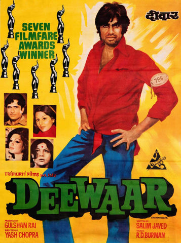 Deewar - Amitabh Bachchan - Tallenge Bollywood Hindi Movie Poster Collection - Canvas Prints by Tallenge Store
