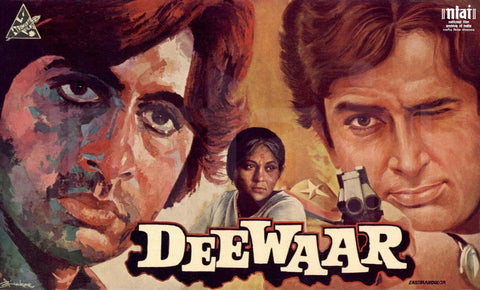 Deewar - Bollywood Cult Classic - Amitabh Bachchan - Hindi Movie Poster - Canvas Prints by Tallenge Store