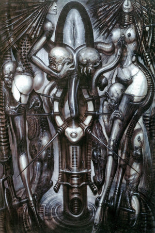 Dominion - H R Giger - Bio-mechanical Erotica Art Poster - Framed Prints