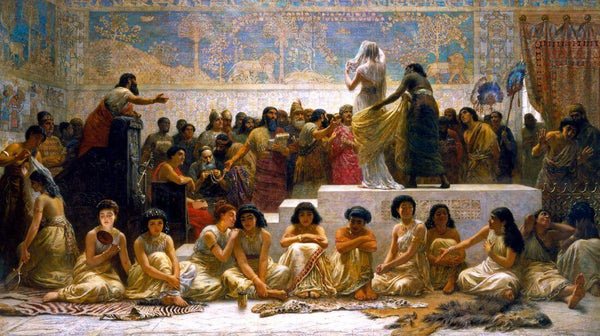 The Babylonian Marriage Market -  Edwin Long - Canvas Prints