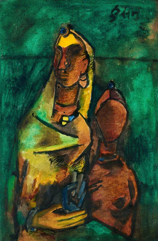 Female Figures - Maqbool Fida Husain Painting - Posters