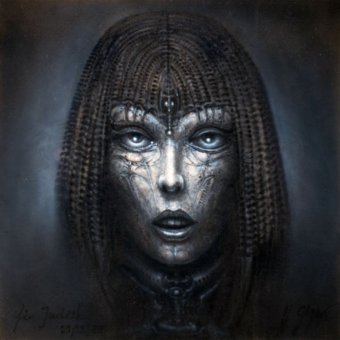 Fur Judith -  H R Giger -  Sci Fi Futuristic Portrait Painting - Art Prints